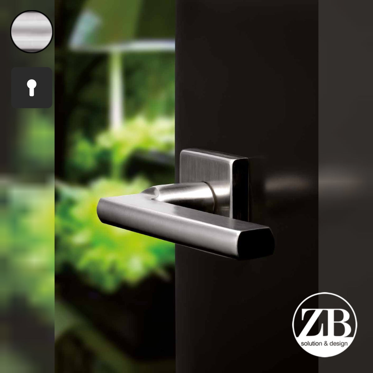 ZB - Maniglie Lory - Maniglia per porta interna - INX - Acciaio inox satinato / Quadra / Yale