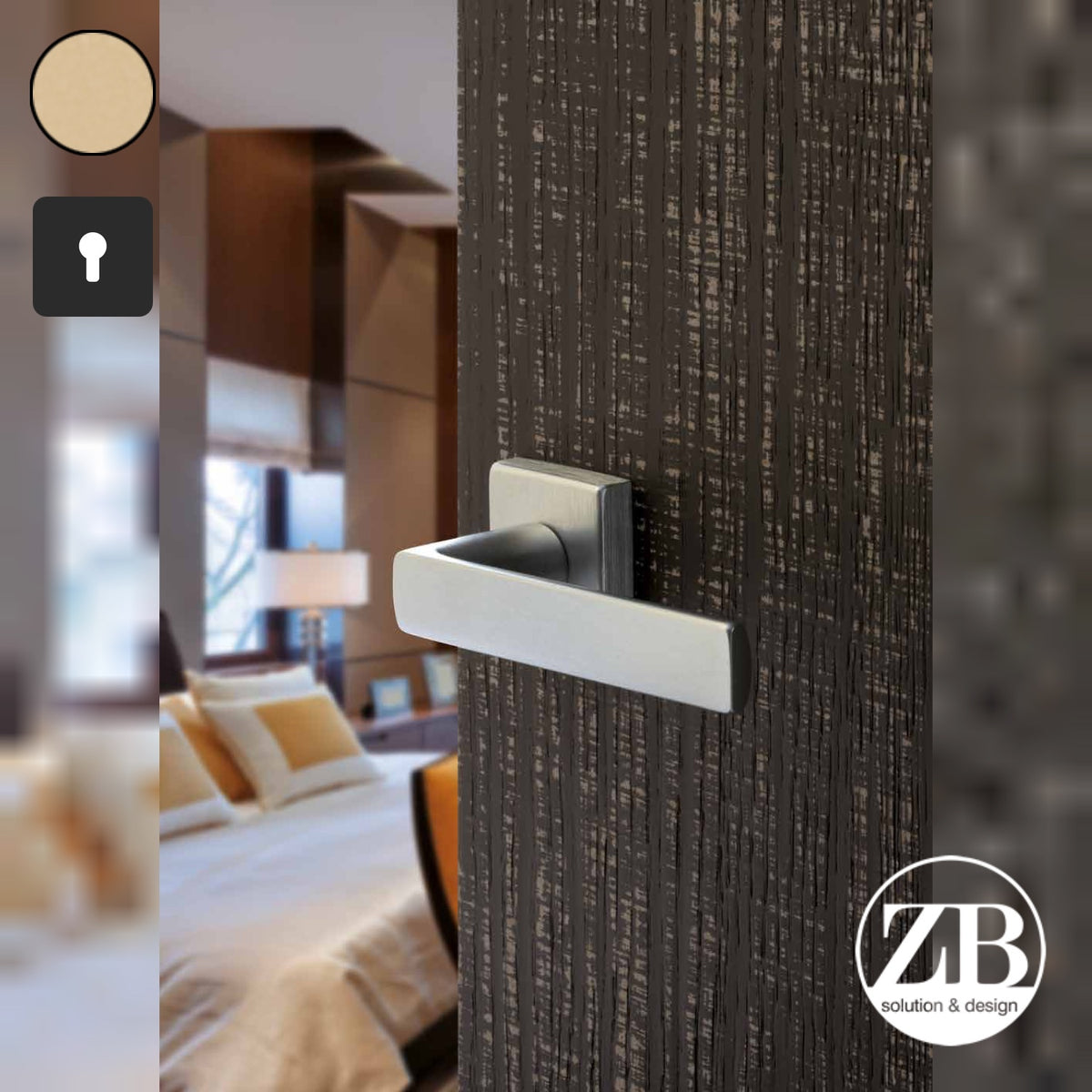ZB - Maniglie Mariella - Maniglia per porta interna - OSV - Ottone satinato verniciato / Quadra / Yale