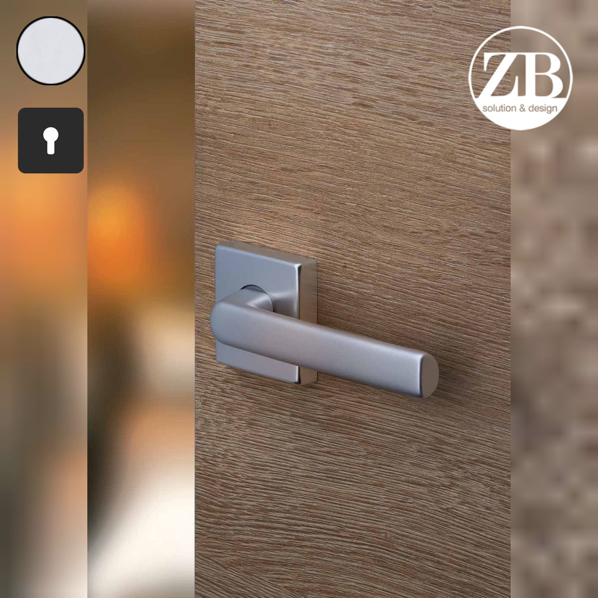 ZB - Maniglie Milly - Maniglia per porta interna - ARG - Argento F1 anodizzato / Quadra / Yale