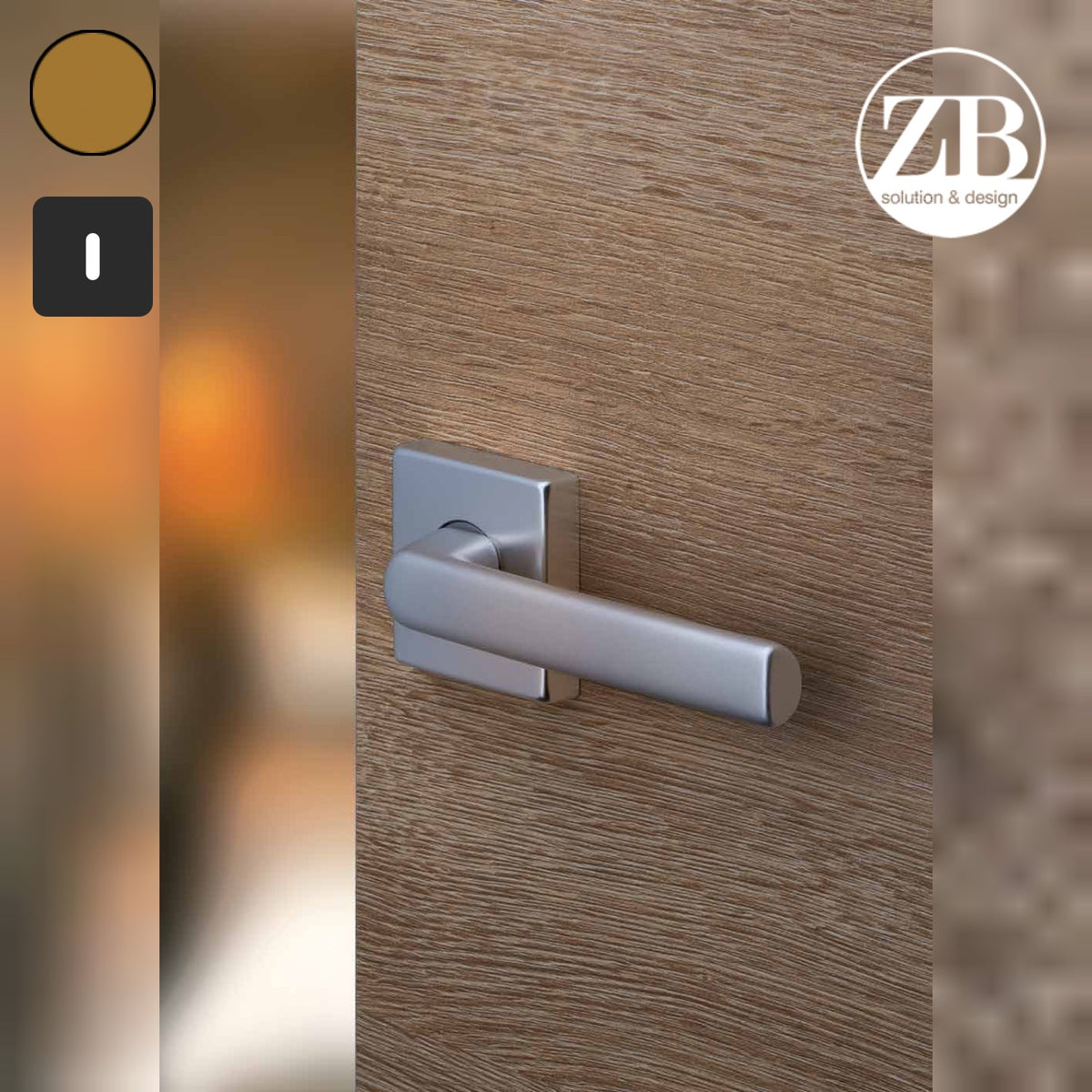 ZB - Maniglie Milly - Maniglia per porta interna - BRO - Bronzo F4 anodizzato / Quadra / Patent