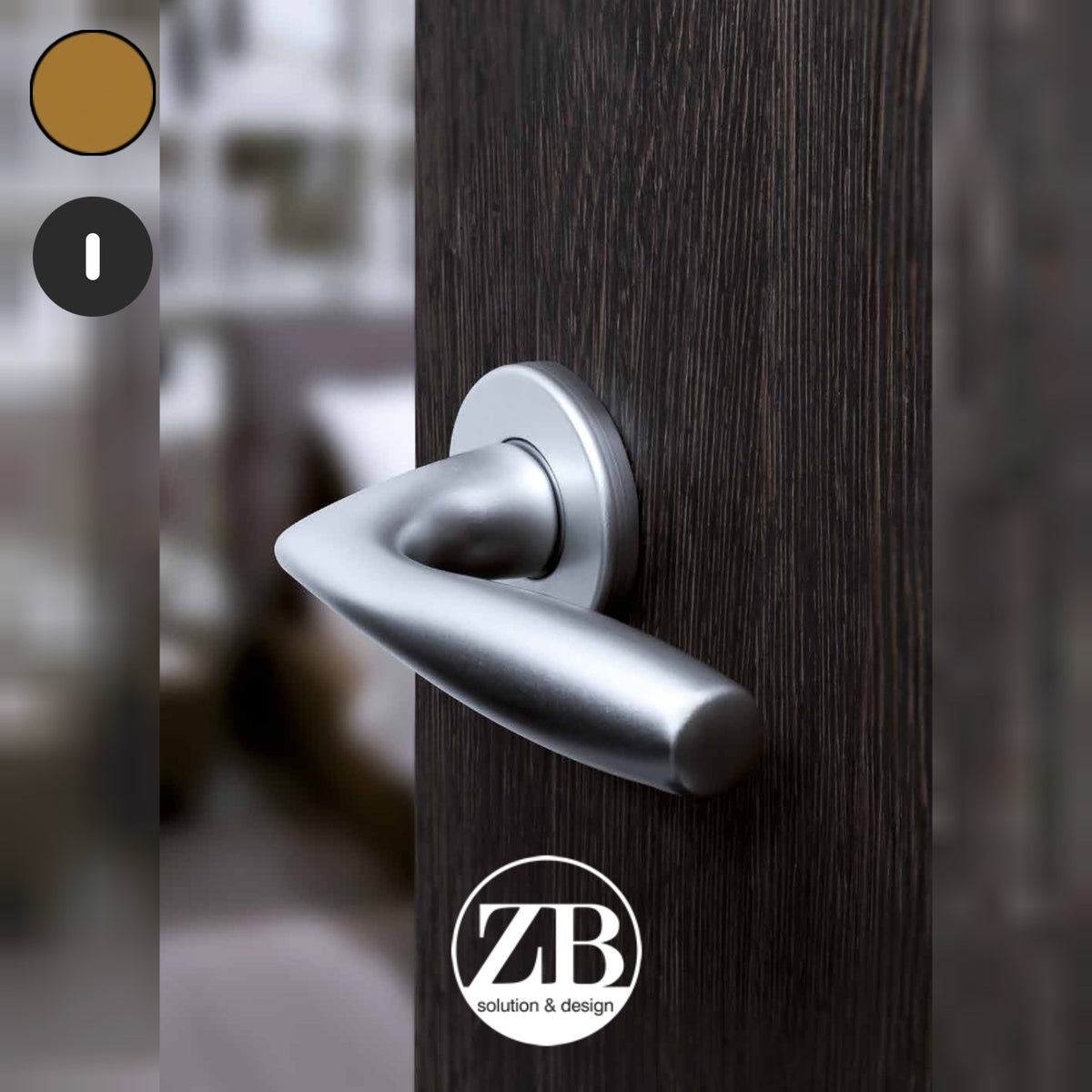 ZB - Maniglie Moira - Maniglia per porta interna - BRO - Bronzo F4 anodizzato / Tonda / Patent