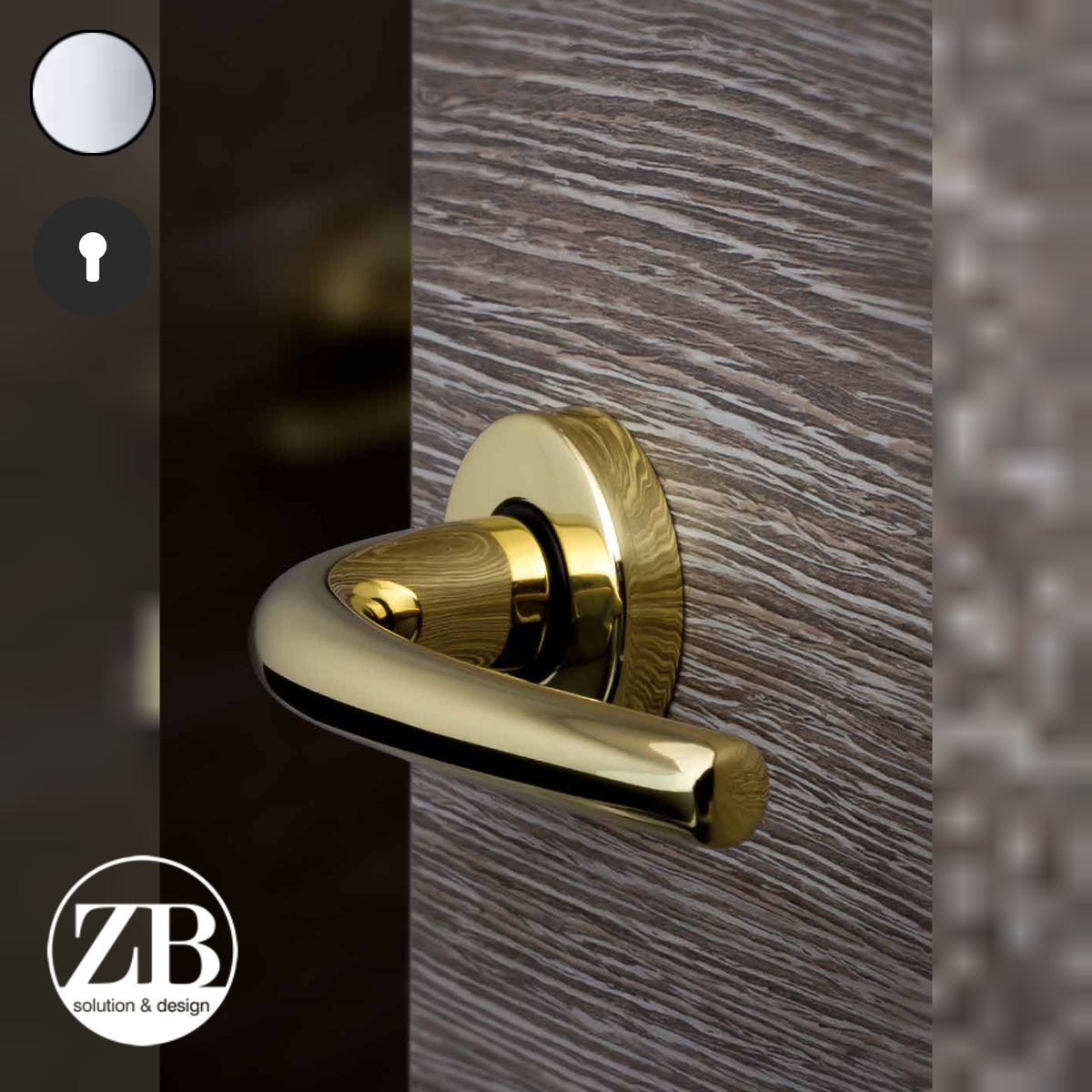 ZB - Maniglie Niky - Maniglia per porta interna - CRL - Cromo lucido / Tonda / Yale