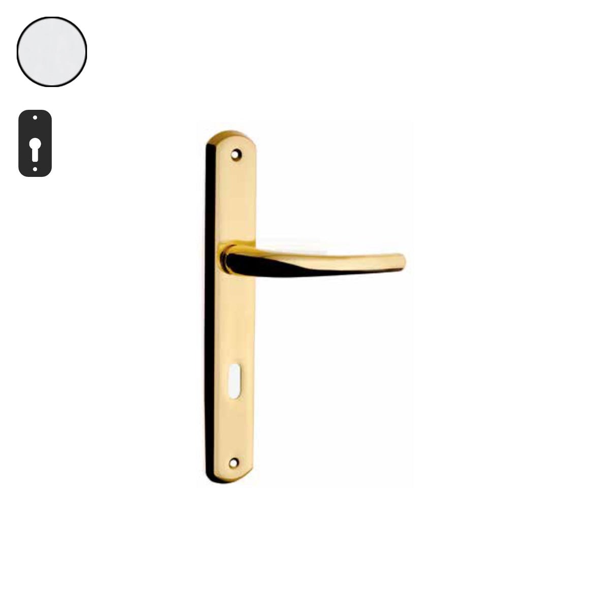 ZB - Maniglie Niky - Maniglia per porta interna - CRS - Cromo satinato / Placca 250x40 mm / Yale 85