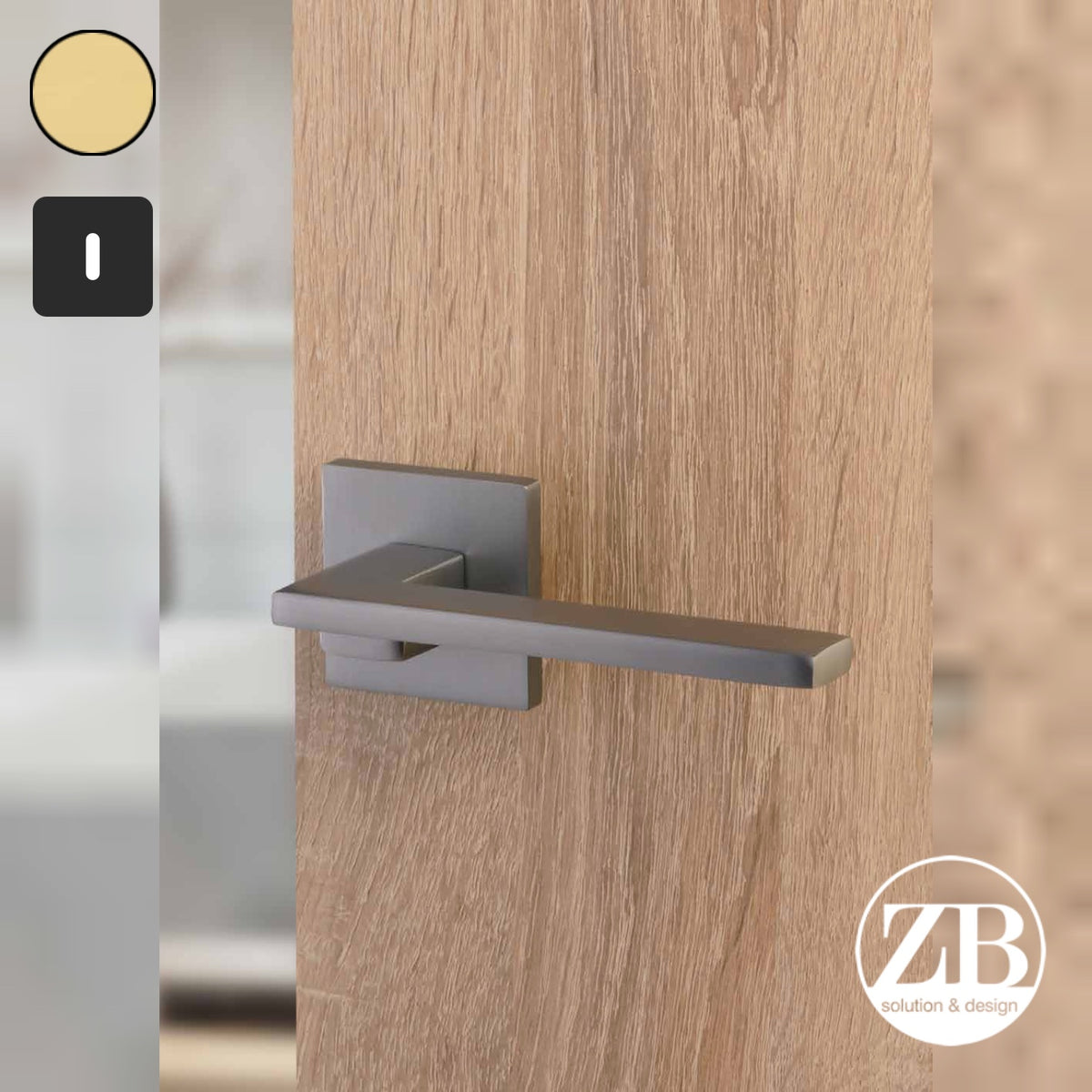 ZB - Maniglie Pale - Maniglia per porta interna - ORS - Oro satinato / Quadra / Patent