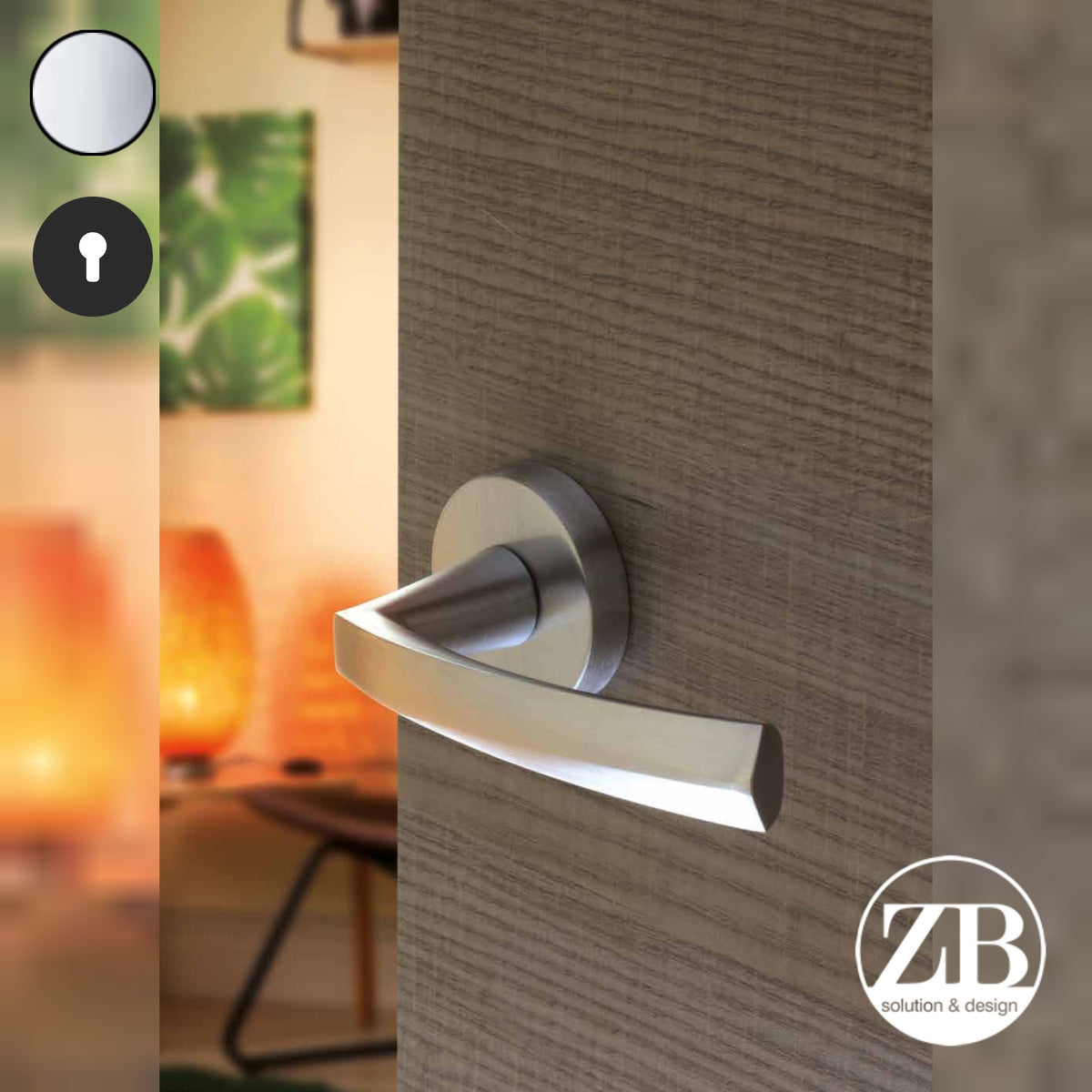 ZB - Maniglie Phoenix - Maniglia per porta interna - CRL - Cromo lucido / Tonda / Yale