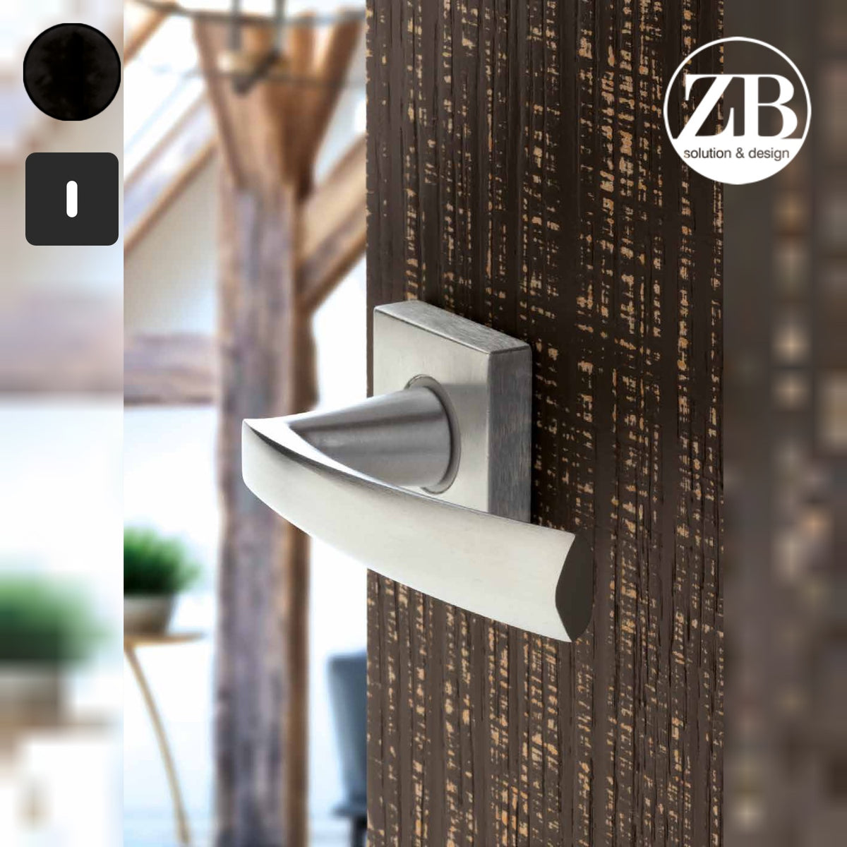 ZB - Maniglie Phoenix-Q - Maniglia per porta interna - NOP - Nero opaco / Quadra / Patent