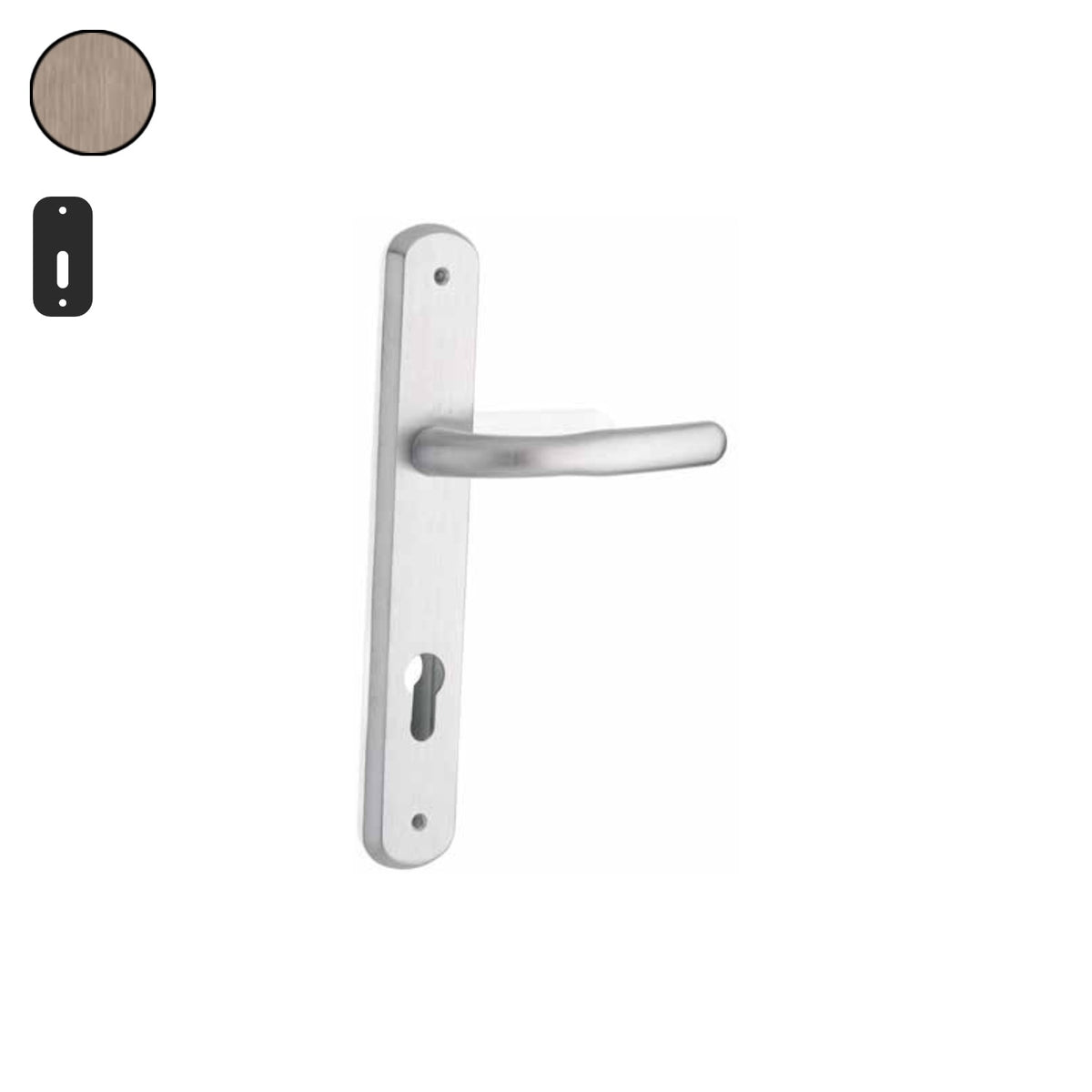 ZB - Maniglie Sea - Maniglia per porta interna - OGV - Ottone graffiato verniciato lucido / Placca 250x38 mm / Patent 70