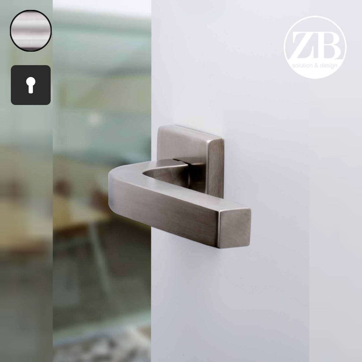 ZB - Maniglie Selly - Maniglia per porta interna - INX - Acciaio inox satinato / Quadra / Yale