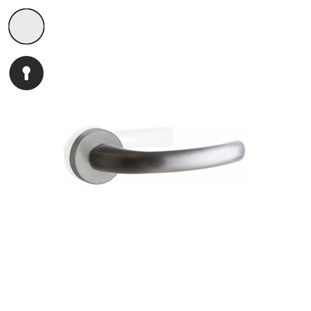 ZB - Maniglie Soft - Maniglia per porta interna - CRS - Cromo satinato / Tonda / Yale