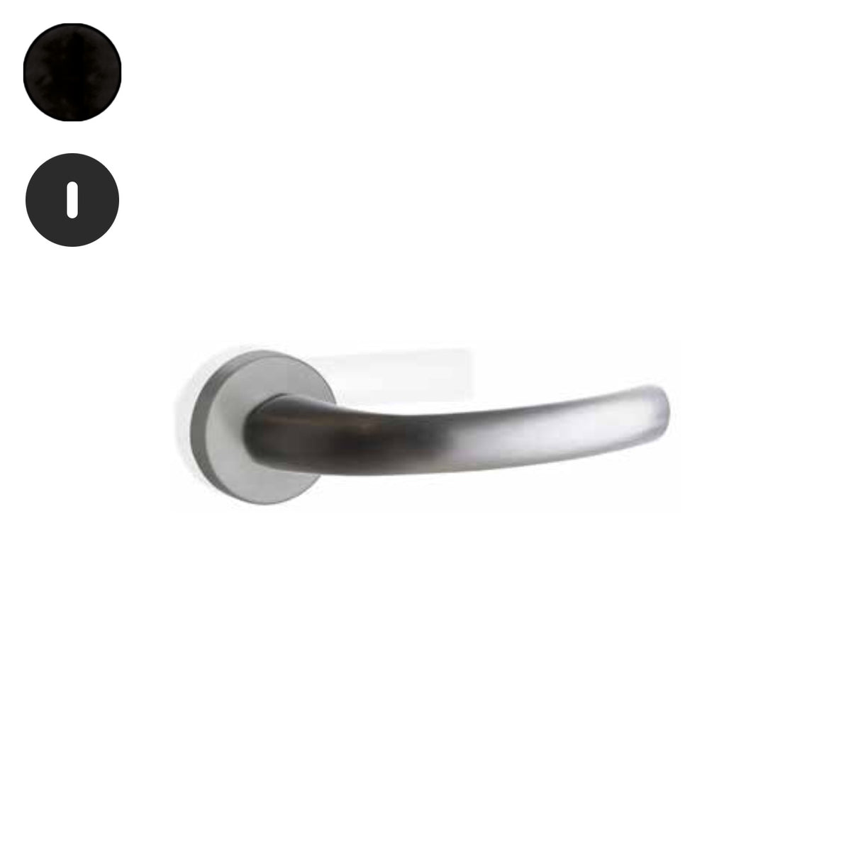 ZB - Maniglie Soft - Maniglia per porta interna - NOP - Nero opaco / Tonda / Patent