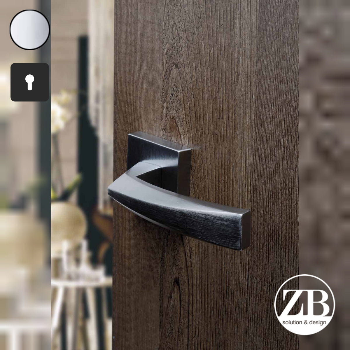 ZB - Maniglie Star - Maniglia per porta interna - CRL - Cromo lucido / Quadra / Yale