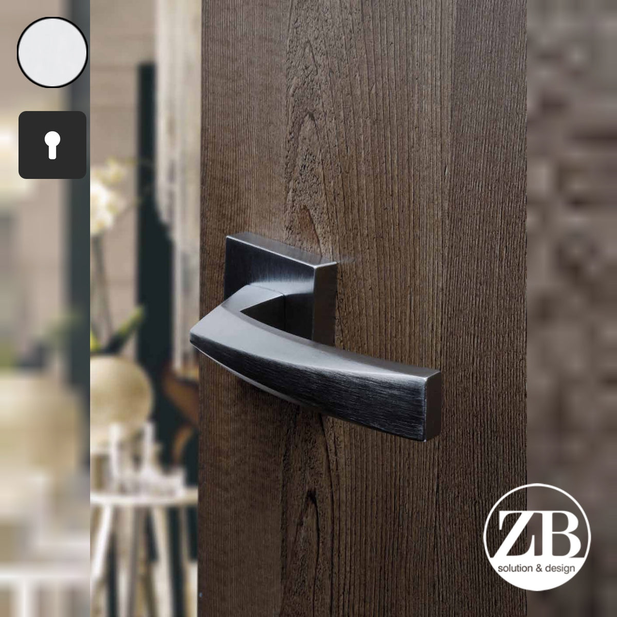 ZB - Maniglie Star - Maniglia per porta interna - CRS - Cromo satinato / Quadra / Yale
