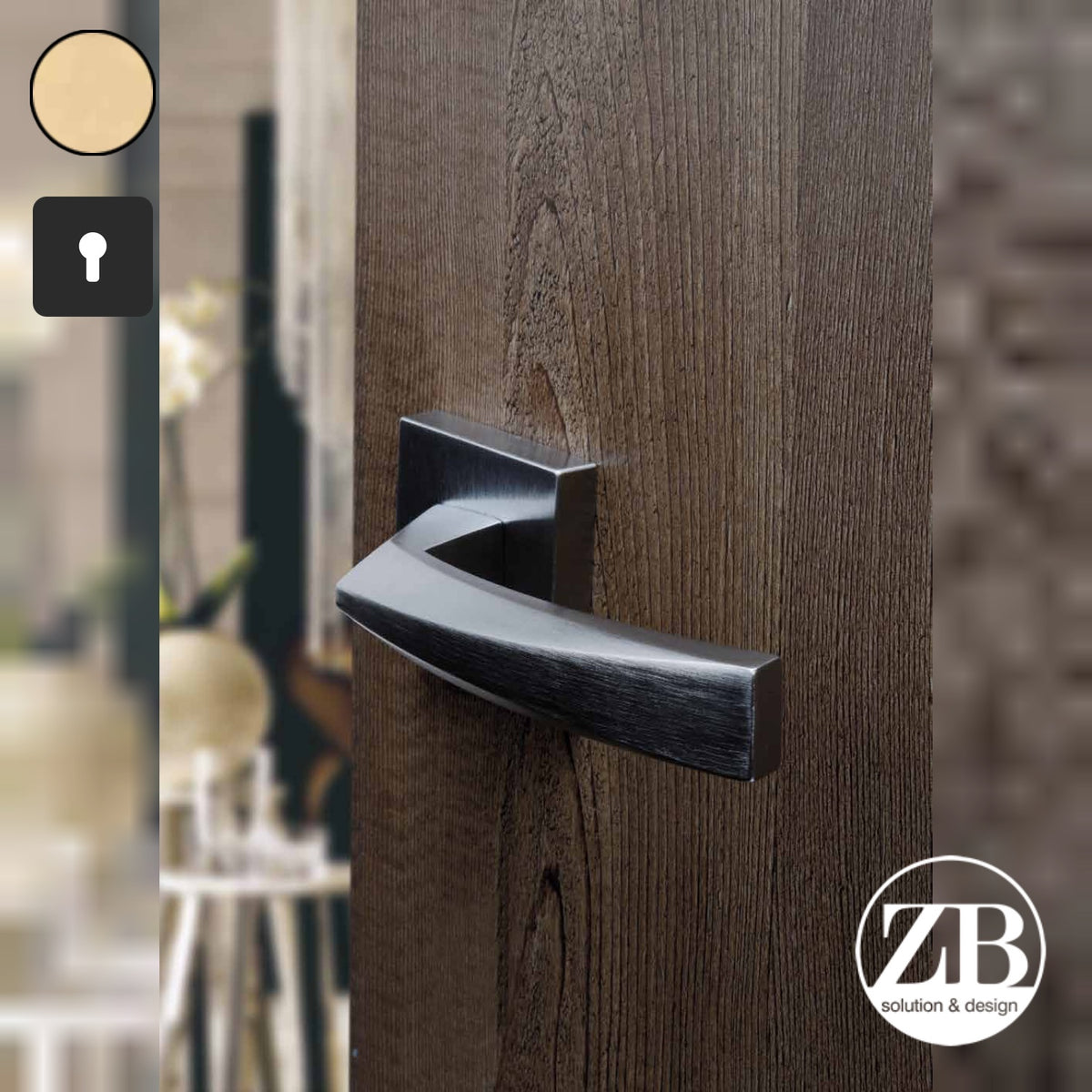 ZB - Maniglie Star - Maniglia per porta interna - PVD - Physical Vapour Deposition / Quadra / Yale