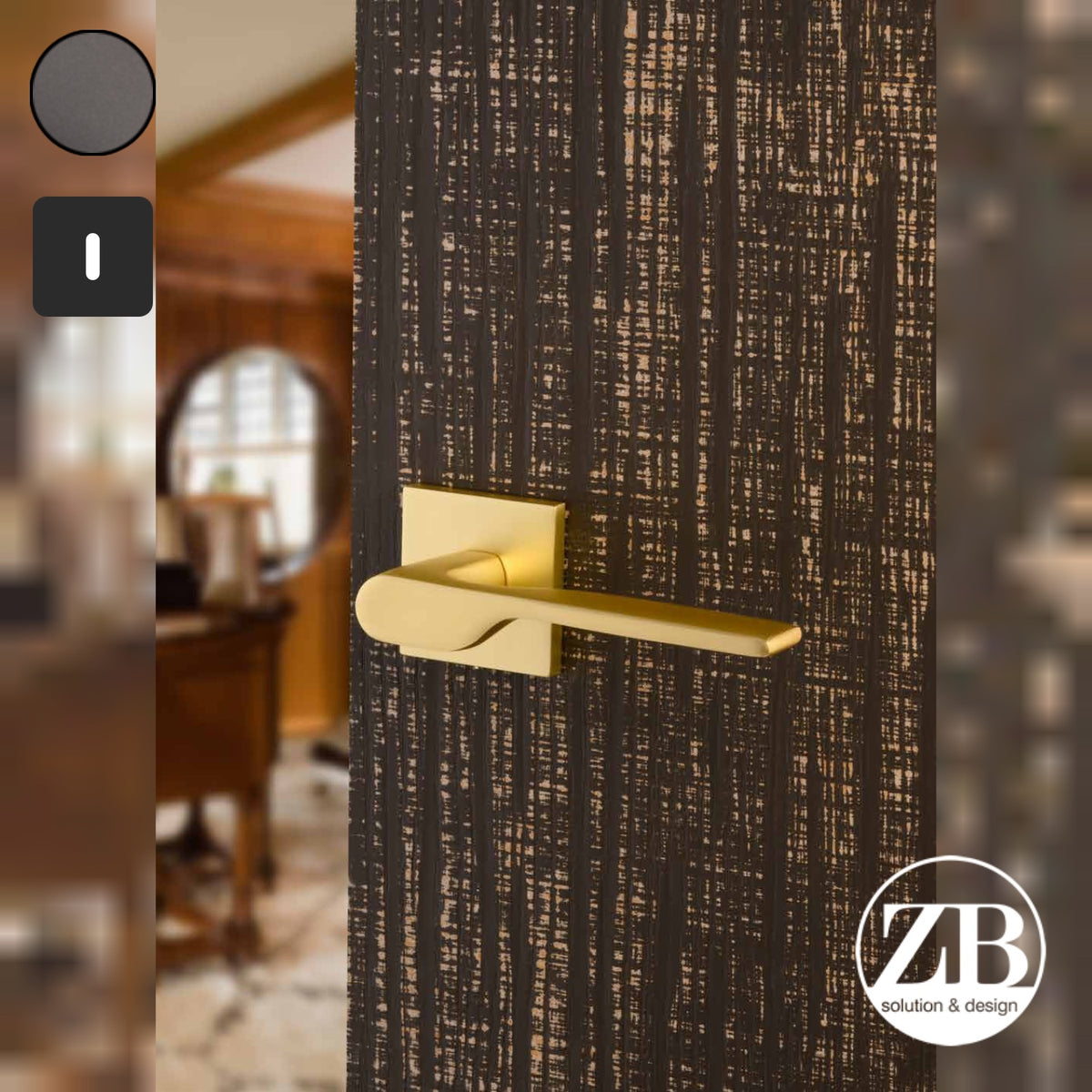 ZB - Maniglie Step - Maniglia per porta interna - ANT - Antracite / Quadra / Patent
