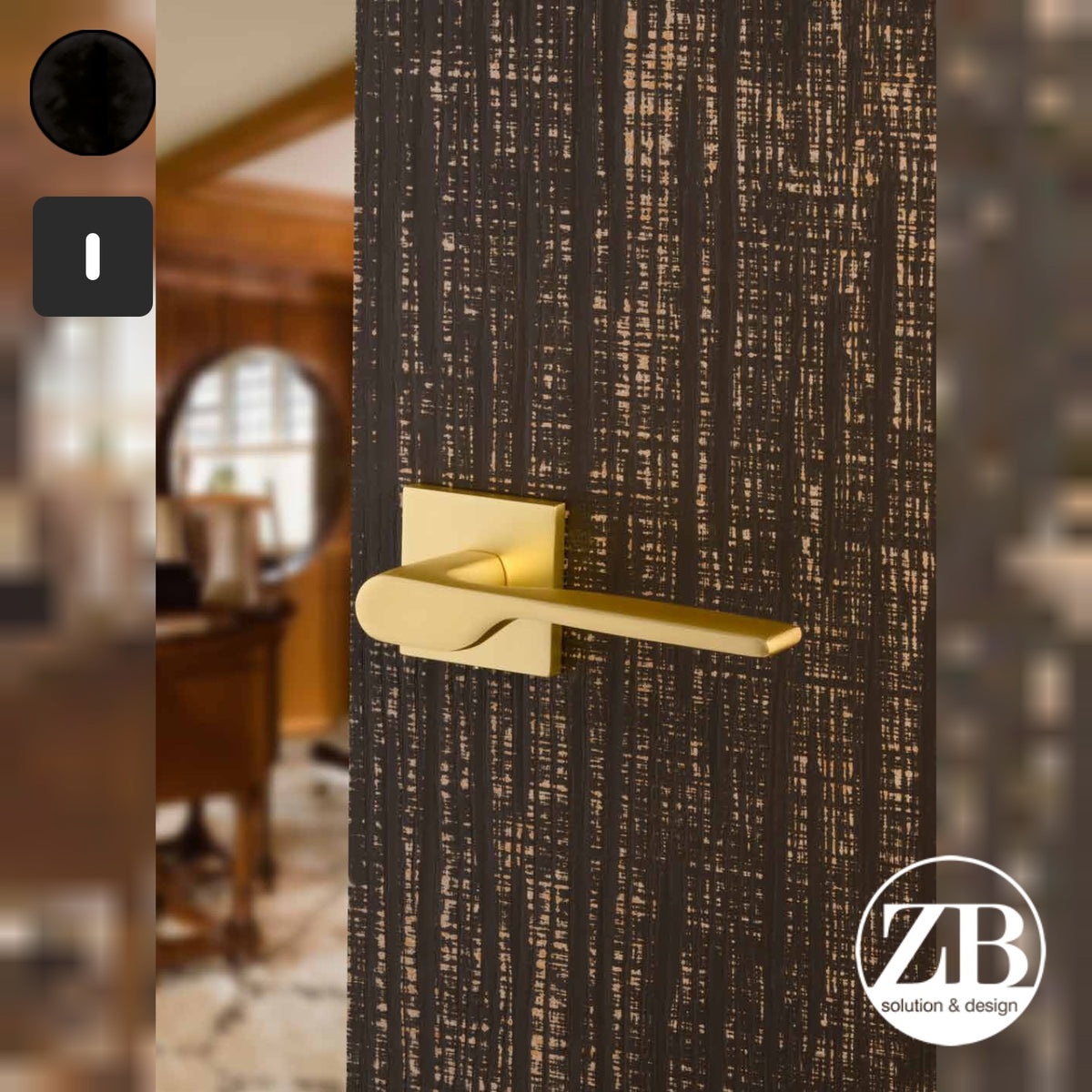 ZB - Maniglie Step - Maniglia per porta interna - NOP - Nero opaco / Quadra / Patent