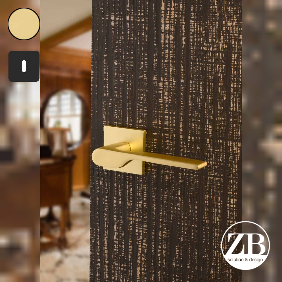 ZB - Maniglie Step - Maniglia per porta interna - ORS - Oro satinato / Quadra / Patent