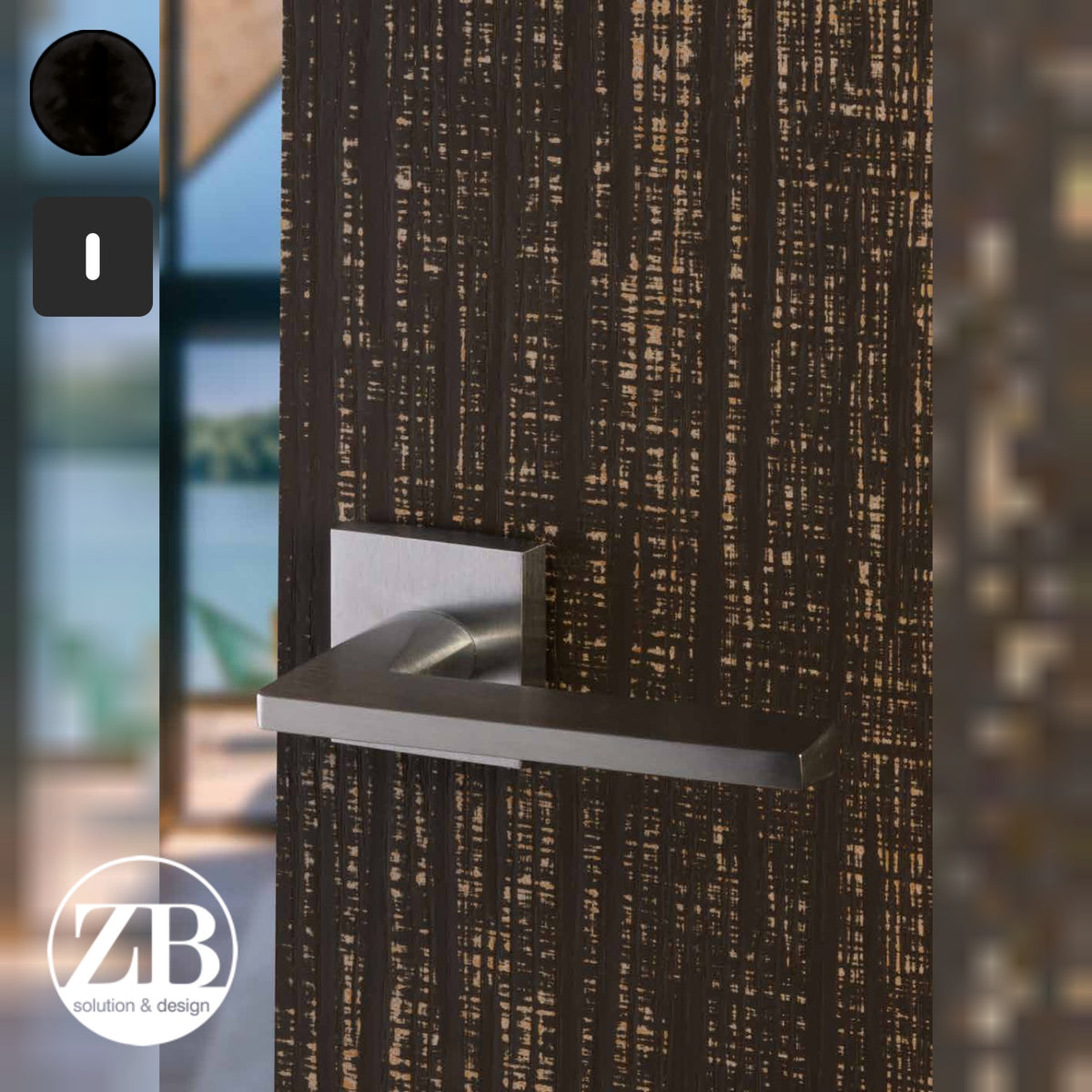 ZB - Maniglie Strip - Maniglia per porta interna - NOP - Nero opaco / Quadra / Patent