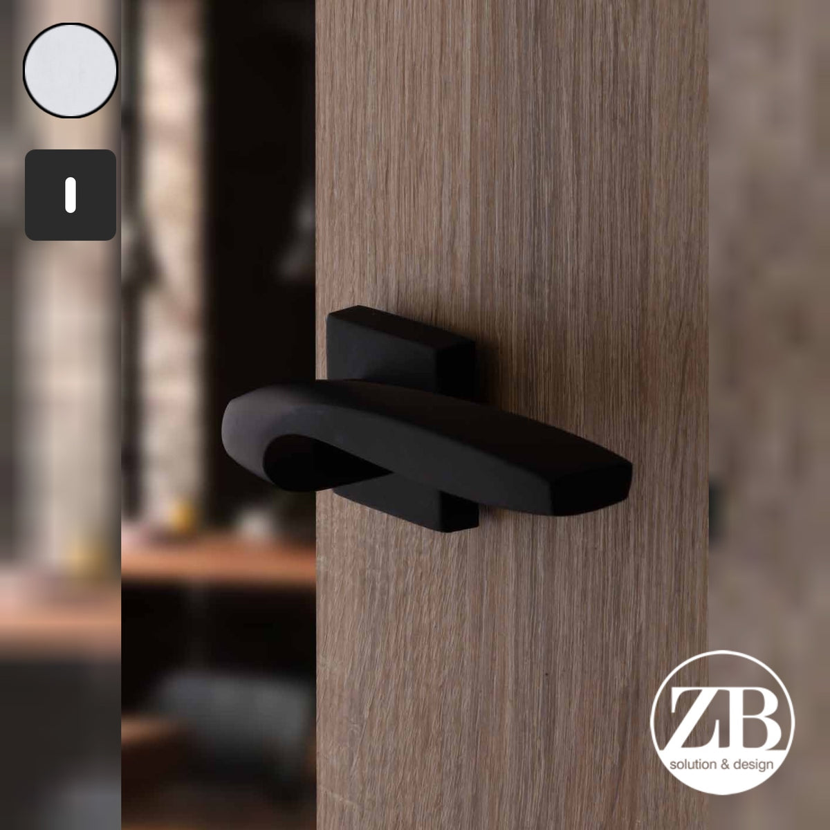 ZB - Maniglie Twist - Maniglia per porta interna - ARS - Argento F1 satinato / Quadra / Patent