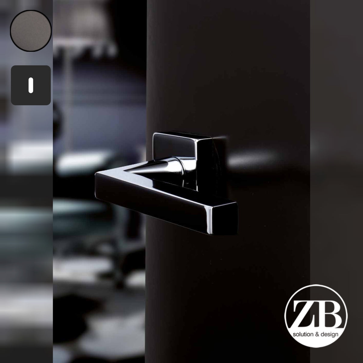 ZB - Maniglie Vanity Sky - Maniglia per porta interna - ANT - Antracite / Quadra / Patent
