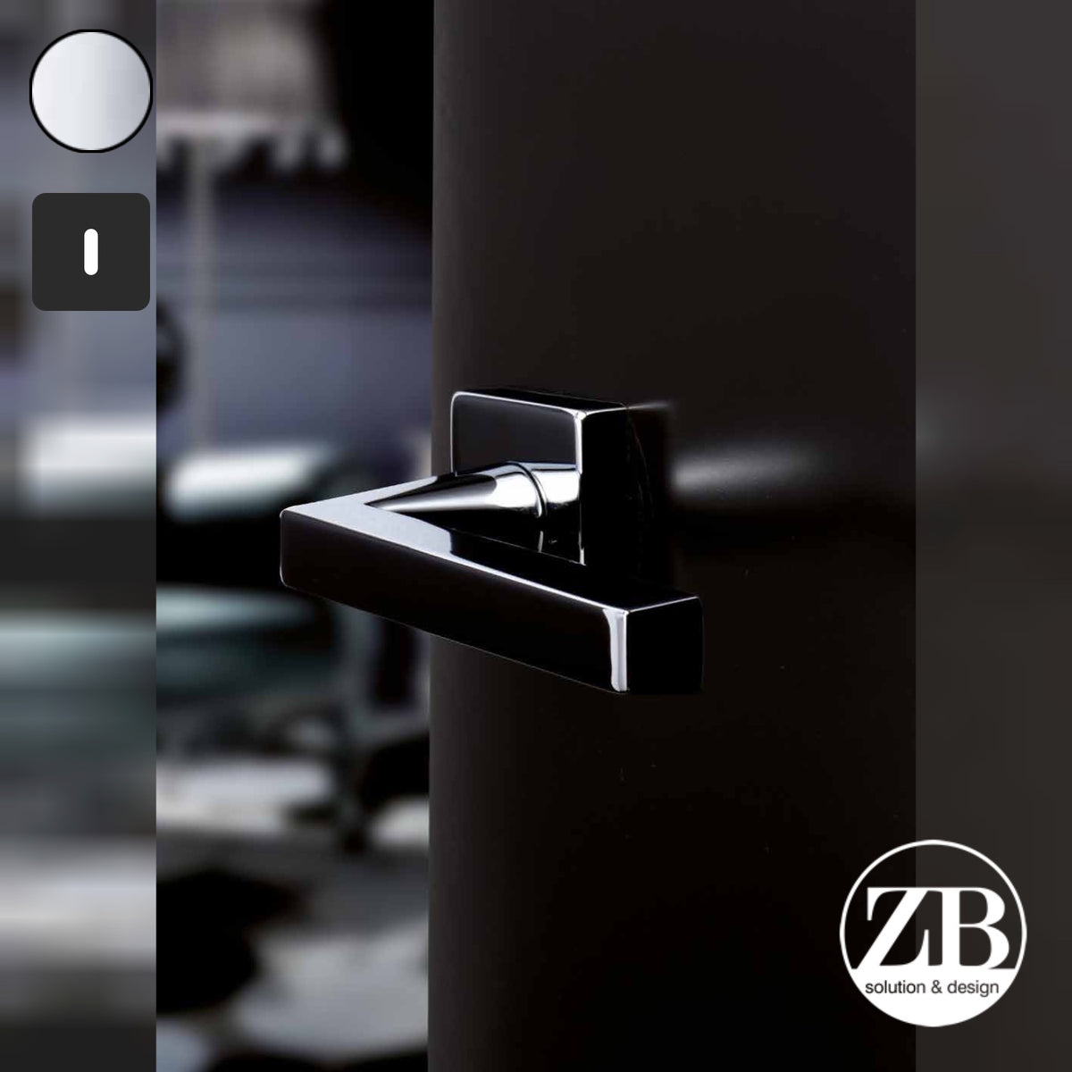 ZB - Maniglie Vanity Sky - Maniglia per porta interna - CRL - Cromo lucido / Quadra / Patent