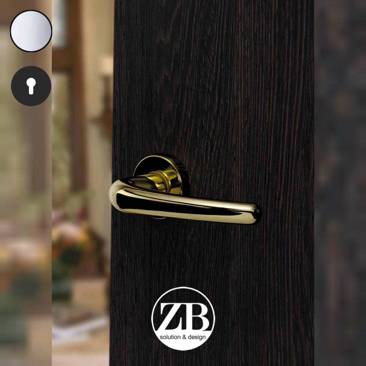 ZB - Maniglie Venixia - Maniglia per porta interna - CRL - Cromo lucido / Tonda / Yale