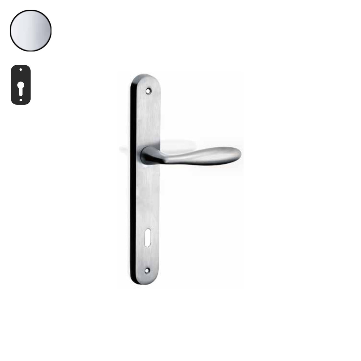ZB - Maniglie Wind - Maniglia per porta interna - CRL - Cromo lucido / Placca 250x38 mm / Yale 85