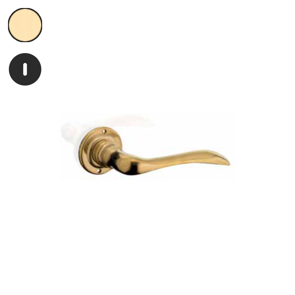 ZB - Maniglie ZB 330 - Maniglia per porta interna - OLV - Ottone lucido verniciato / Tonda / Patent