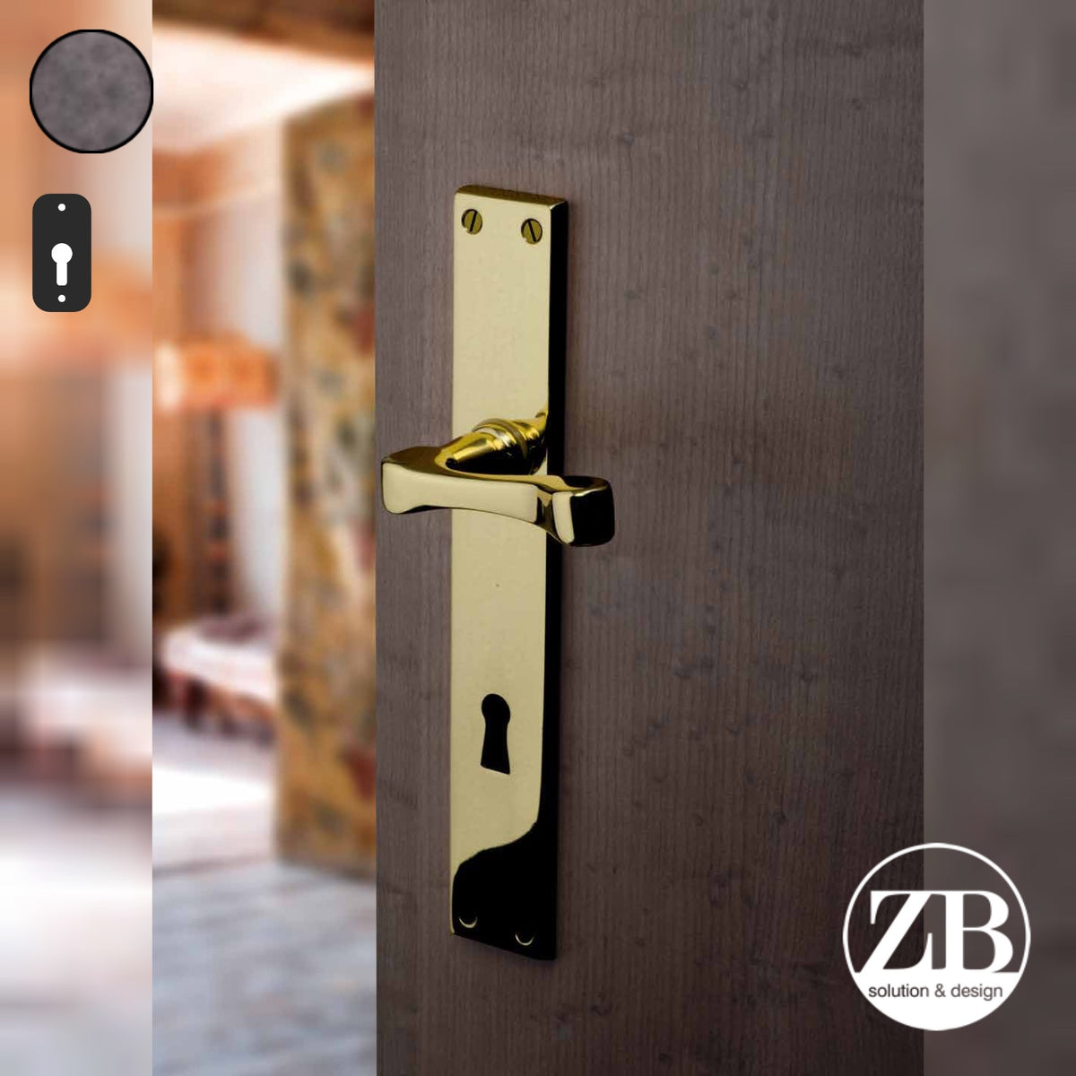 ZB - Maniglie ZB 360M - Maniglia per porta interna - OBO - Ottone bronzato opaco / Placca 220x38 mm / Yale 85