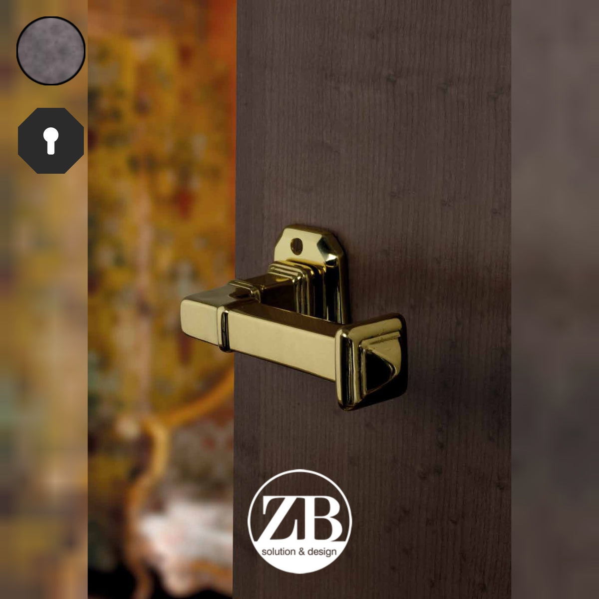 ZB - Maniglie ZB 390 - Maniglia per porta interna - OBO - Ottone bronzato opaco / Ottagonale / Yale