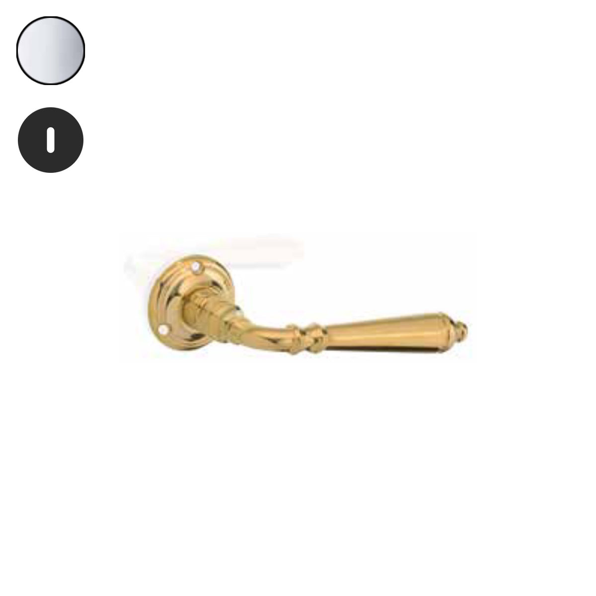 ZB - Maniglie ZB 520 - Maniglia per porta interna - CRL - Cromo lucido / Tonda / Patent