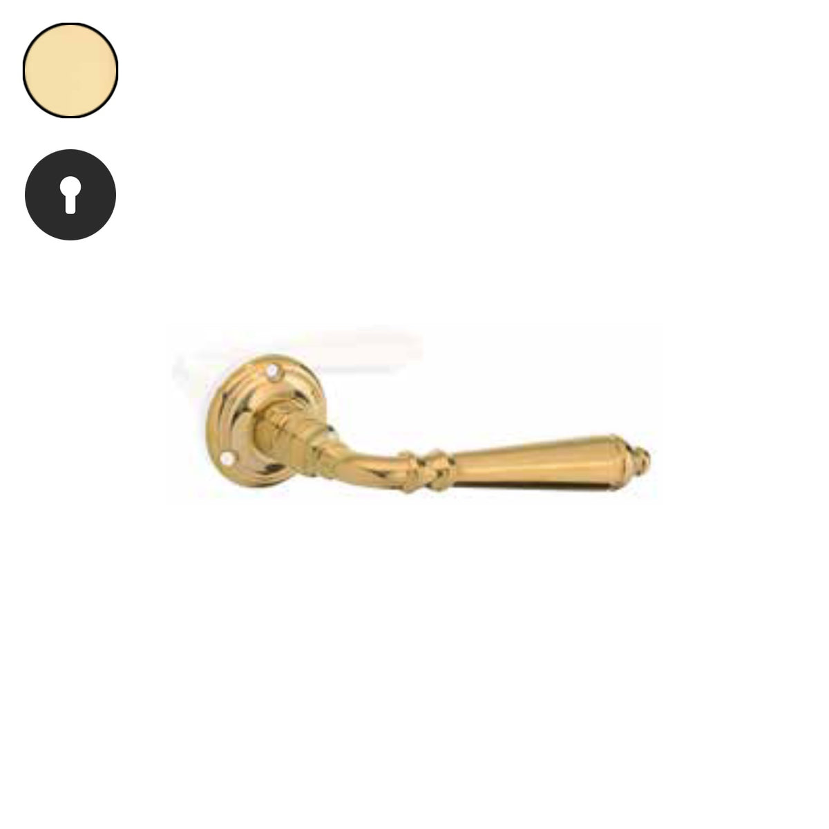 ZB - Maniglie ZB 520 - Maniglia per porta interna - ONA - Ottone naturale / Tonda / Yale