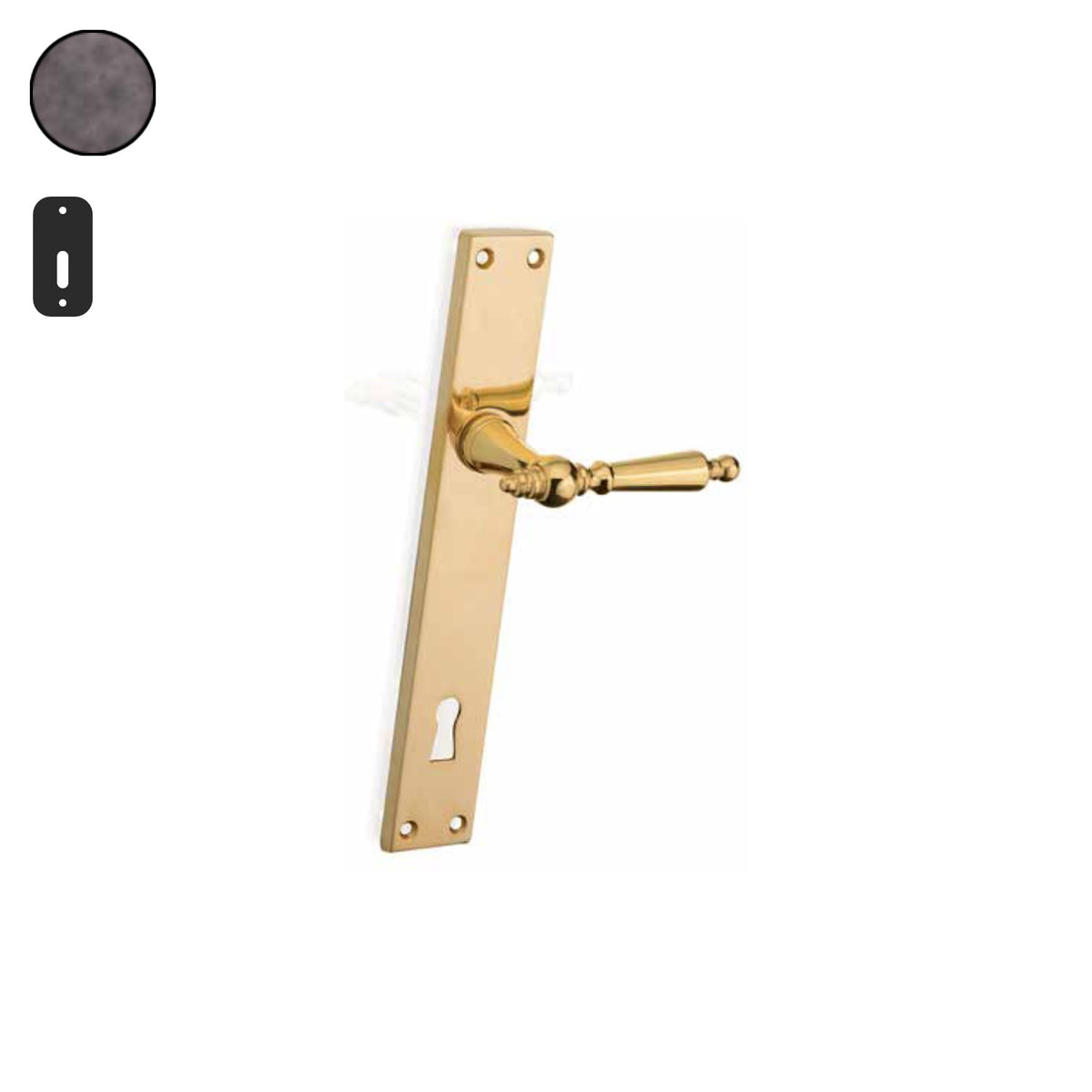 ZB - Maniglie ZB 560 - Maniglia per porta interna - OBO - Ottone bronzato opaco / Placca 220x38 mm / Patent 70