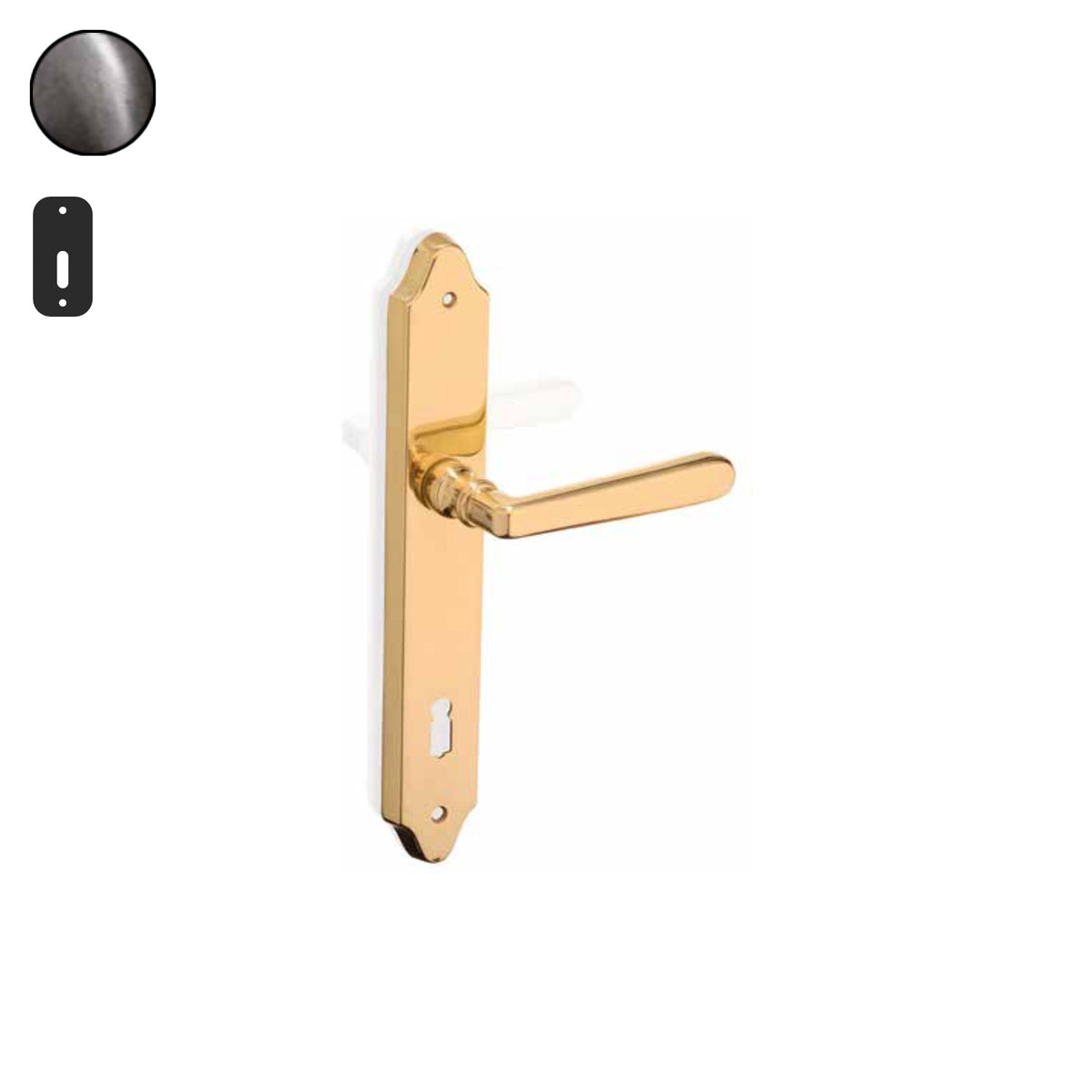 ZB - Maniglie ZB 920 - Maniglia per porta interna - ARA - Argento antico / Placca 252x40 mm / Patent 70
