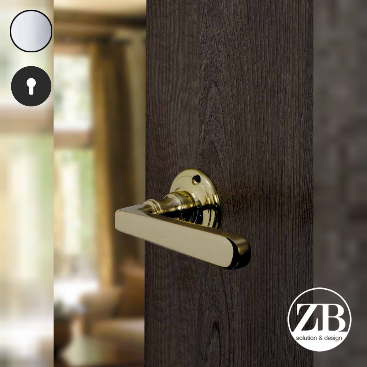 ZB - Maniglie ZB 920 - Maniglia per porta interna - CRL - Cromo lucido / Tonda / Yale